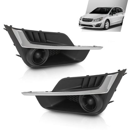 G-PLUS Fog Light Cover Set Chrome Molding Compatible with Impreza Sport 2015 2016 Without Fog Light Hole 57731FJ400 SU1039109