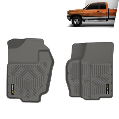G-PLUS TPE Floor Mats Fit Dodge Ram 1500 1994-2001 1st Row Truck Accessories Cargo Liners All Weather Protection 2PCS Gray Alfombras para Carro