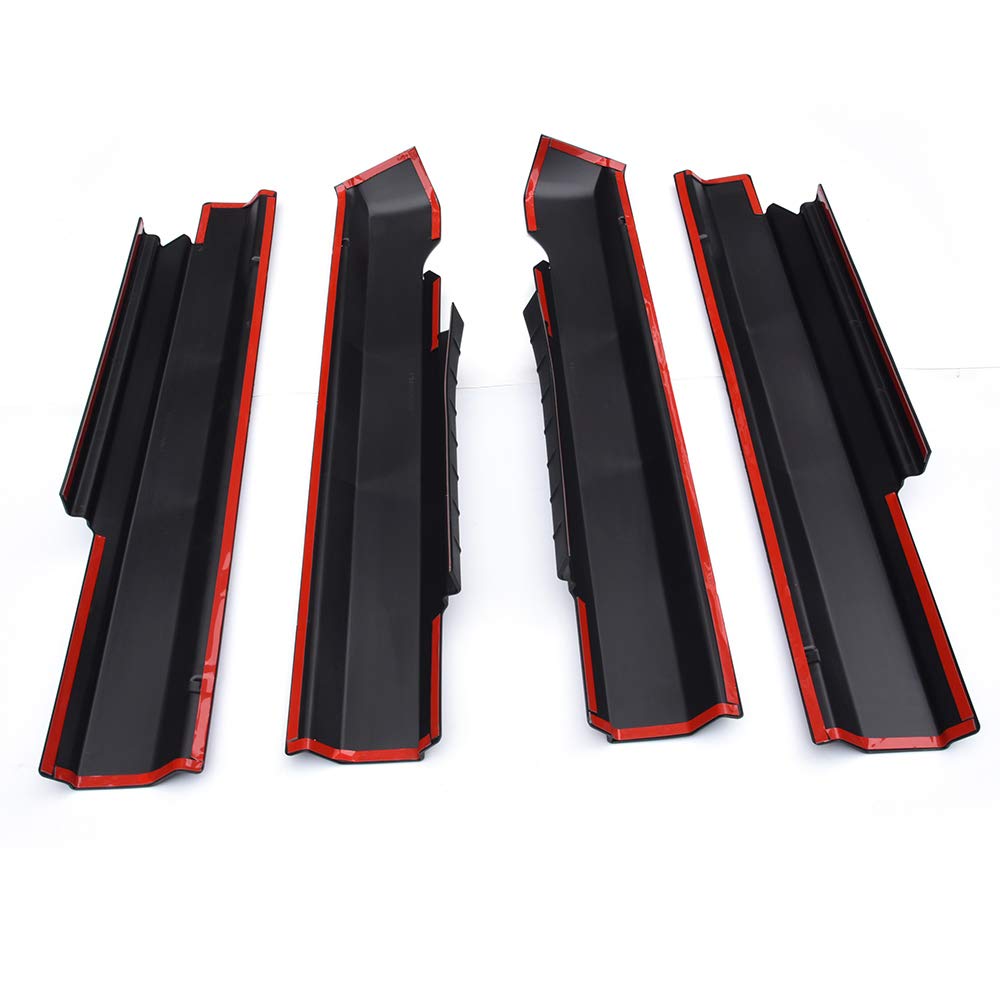 G-PLUS Rocker Panel Guard Sill Trim Compatible with 2009-2018 Dodge Ram Crew Cab,Rocker Panel Protector Guard Cover Trim Matte Black Textured Finish 14064