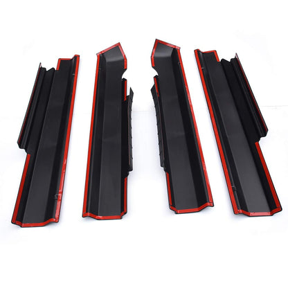 G-PLUS Rocker Panel Guard Sill Trim Compatible with 2009-2018 Dodge Ram Crew Cab,Rocker Panel Protector Guard Cover Trim Matte Black Textured Finish 14064