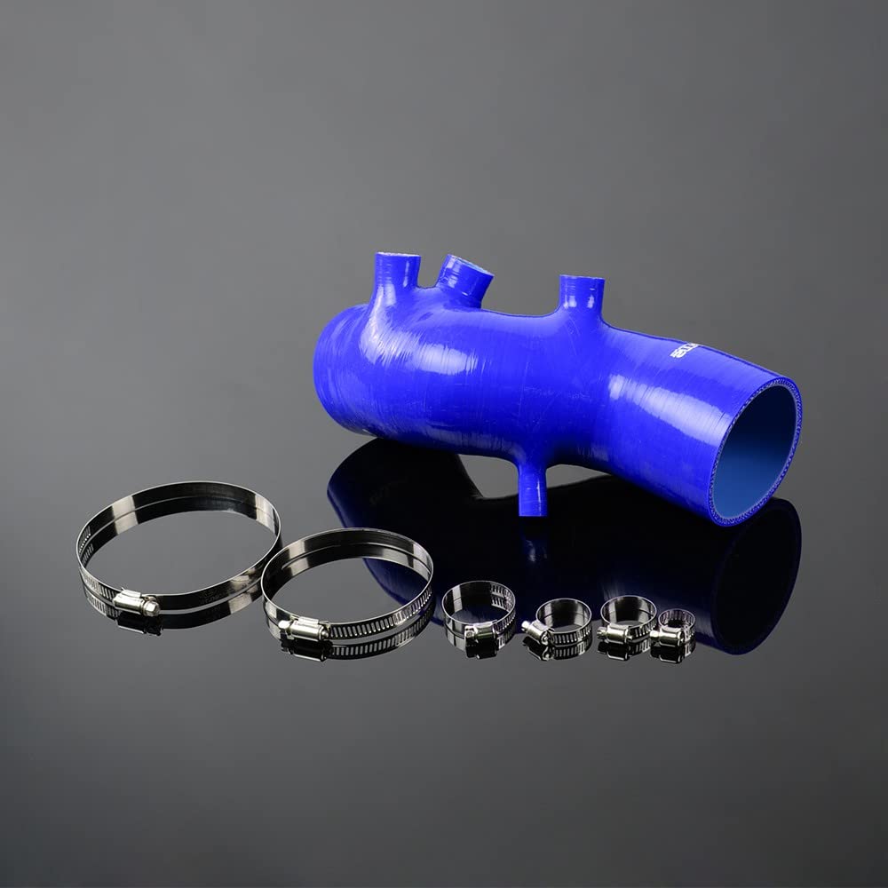 G-PLUS Silicone Induction Intake Hose Kit Clamps Compatible With Toyota Supra 86-92 MK3 MA70 7MGE/7MGTE Blue