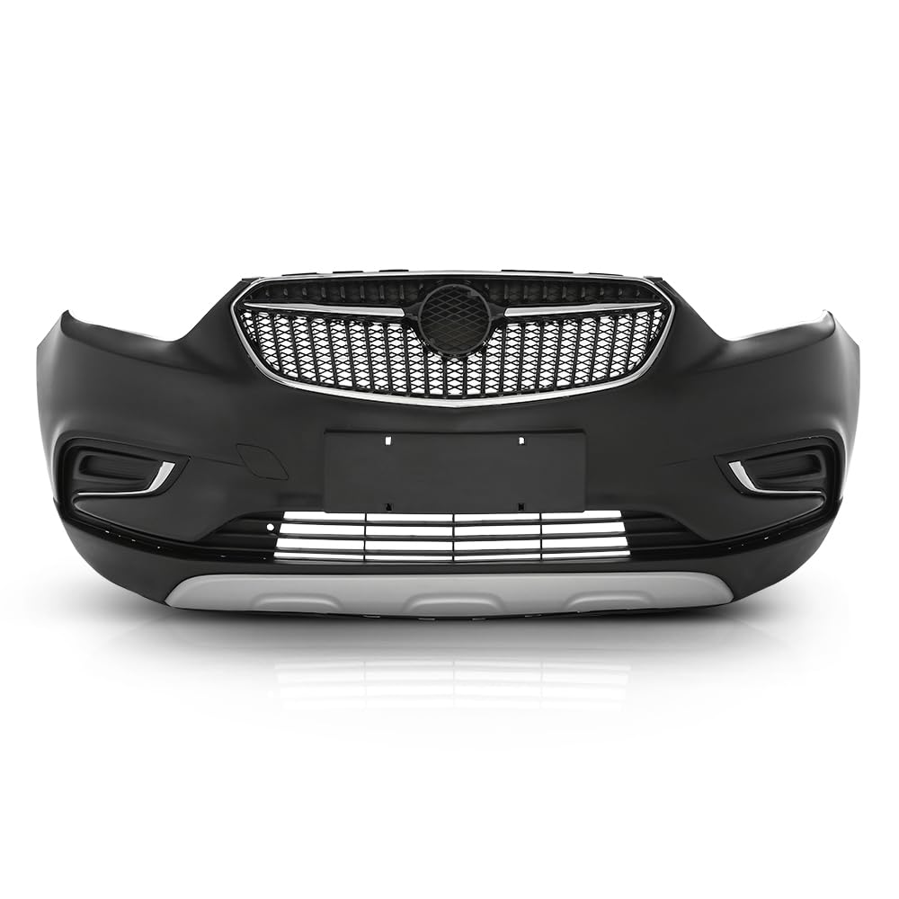 G-PLUS Front Bumper Cover Grille Compatible with Buick Encore 2017 2018 2019 2020 2021, Primed Black