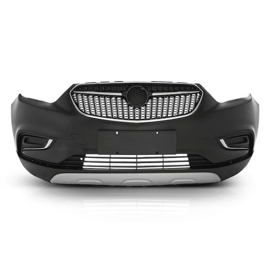 G-PLUS Front Bumper Cover Grille Compatible with Buick Encore 2017 2018 2019 2020 2021, Primed Black