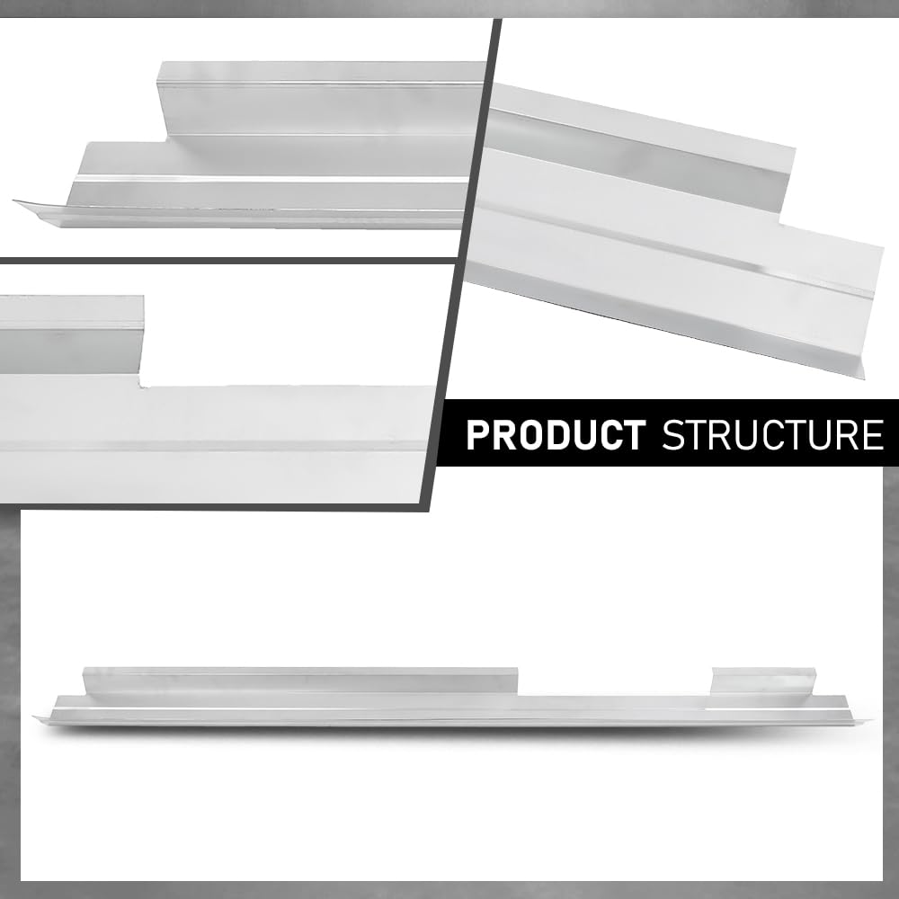 G-PLUS Rocker Panels Pair Compatible with Chevy Silverado GMC Sierra Extended Cab All Models 2007-2013