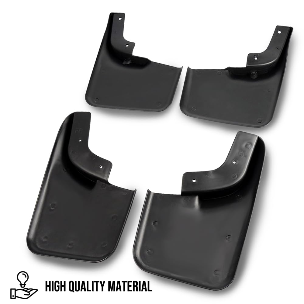 G-PLUS Front Rear Molded Mud Flaps Splash Guards Compatible with Ford F150 2004-2014 Wheel Fender Mudguards W/Factory Wheel Lip Moldings 6L3Z-16A550-BA