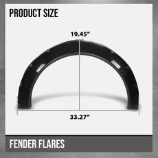 G-PLUS Fender Flares 4PCS for Honda Civic Accord Wide Body Black Side View