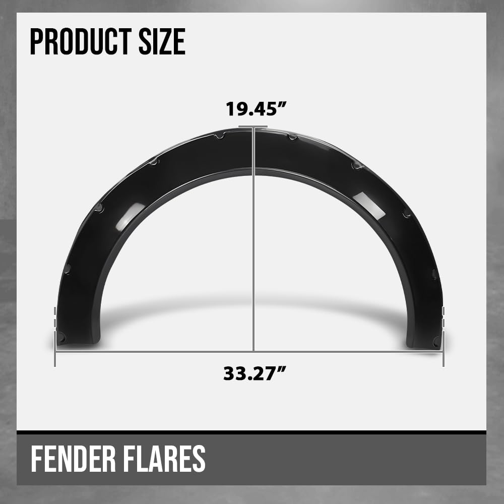 G-PLUS Fender Flares Wide Body Kit Wheel Arches Protector Cover Compatible with Honda Civic Accord Black 4Pcs