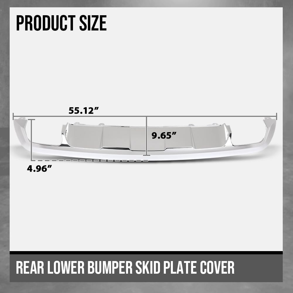 G-PLUS Rear Lower Bumper Skid Plate Cover Compatible with Benz GLK250 GLK350 2013-2014 Not Fit Models with AMG Style Bumpers or Tow Hitch Package 2048857423, 204 885 7423 Silver