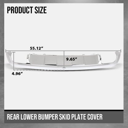 G-PLUS Rear Lower Bumper Skid Plate Cover Compatible with Benz GLK250 GLK350 2013-2014 Not Fit Models with AMG Style Bumpers or Tow Hitch Package 2048857423, 204 885 7423 Silver