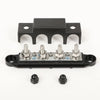 G-PLUS 4 Post Power Distribution Block Bus Bar with Cover, Busbar Power Battery Terminal Distribution Block 5/16" Posts 12V 250A, 4 Post Busbar Power Distribution Block Black