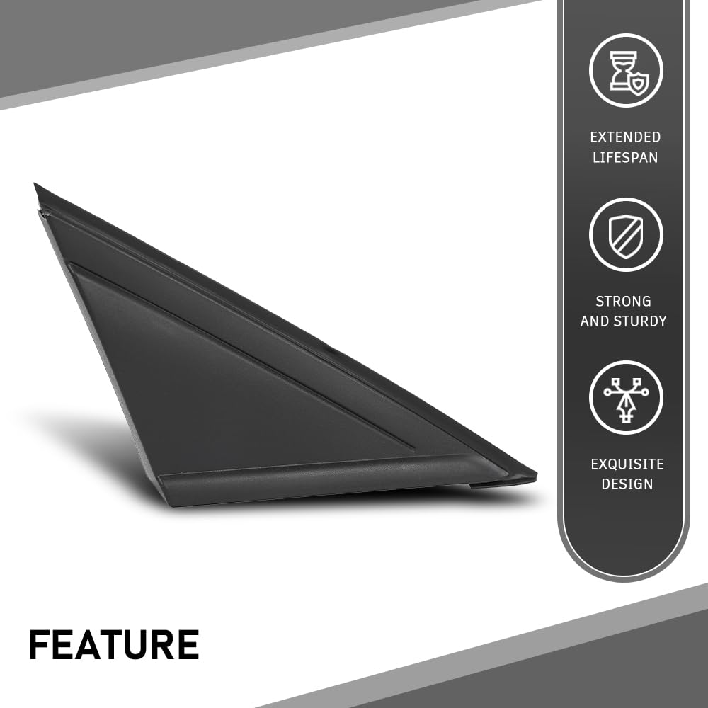 G-PLUS Left Window Mirror Fender Corner Molding Cap Triangle, Compatible with Ford Focus 2012-2018, Driver Side, CP9Z16004A