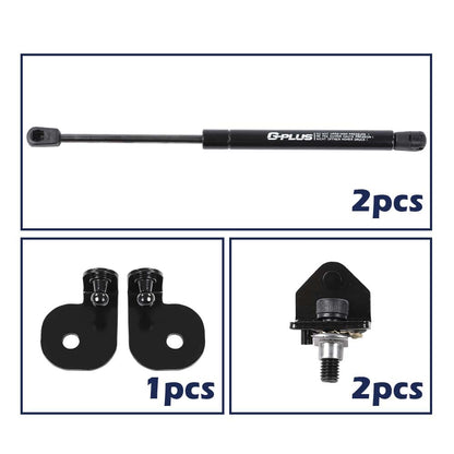 G-PLUS Racing Hood Lift Strut Damper Shock Set Complete Kit Black Compatible with Ford Mustang 15-21