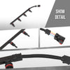 G-PLUS Fuel Injector Wiring Harness Right Compatible with Ford F250 F350 F450 F550 Super Duty/Excursion 2003-2004 Fit 6.0L Powerstroke Diesel Engines 3C3Z12A690BA, 3C3Z-12A690-BA Black