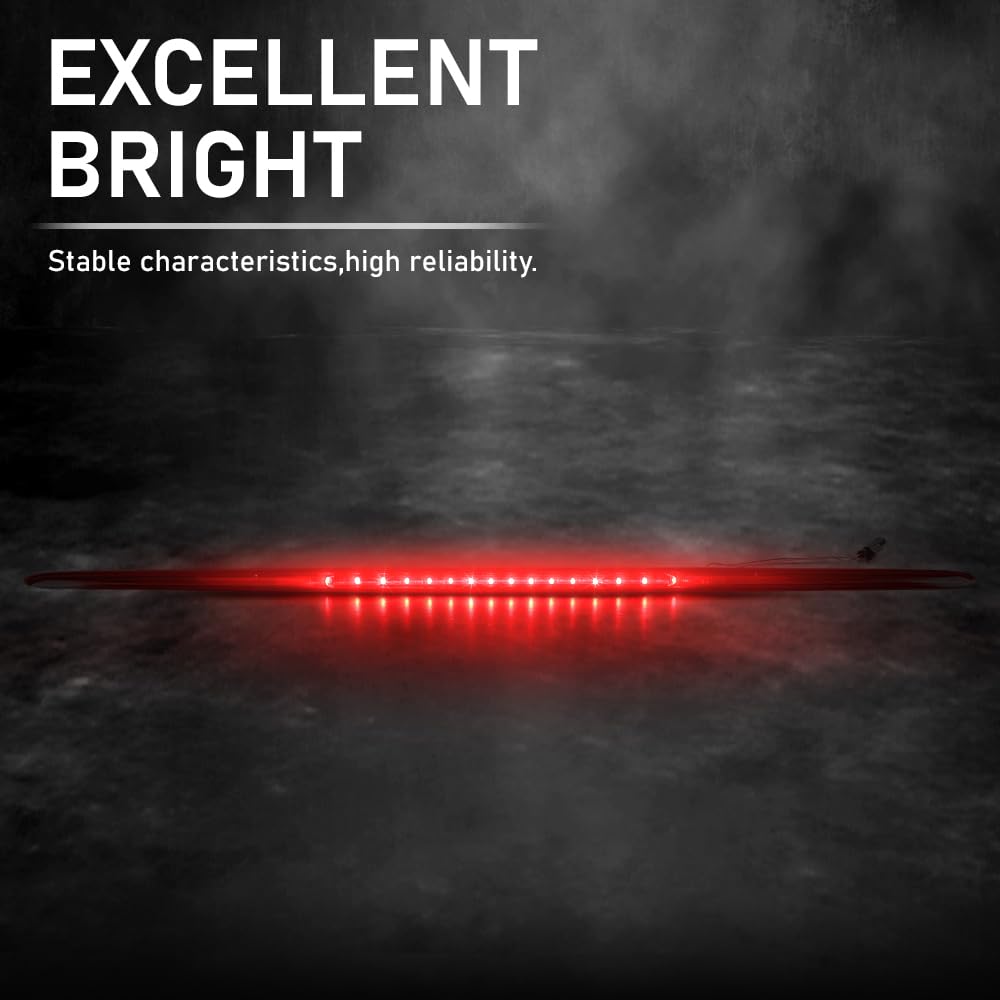 G-PLUS LED 3rd Brake Light, Compatible with Mini Cooper Clubman/Cooper Clubman 1.6L L4-Gas 2008-2013, Rear Third Lamp Red Lens, 63257167413