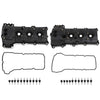 G-PLUS Engine Valve Cover Set Compatible with Ford Edge 2011-2018 Fit Ford F150 Mustang 2011-2017 w/o Cam Sensor Port Hole, Non-Turbo Black