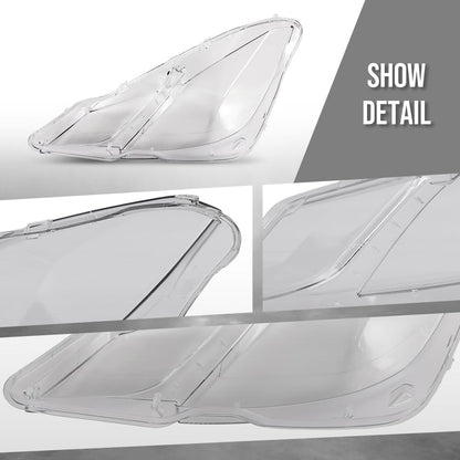 G-PLUS Headlight Lens Cover Compatible with Benz E-Class W207 E350 E500 Coupe 2010 2011 2012 2013 Left & Right Front Headlamp Lens Cover Clear