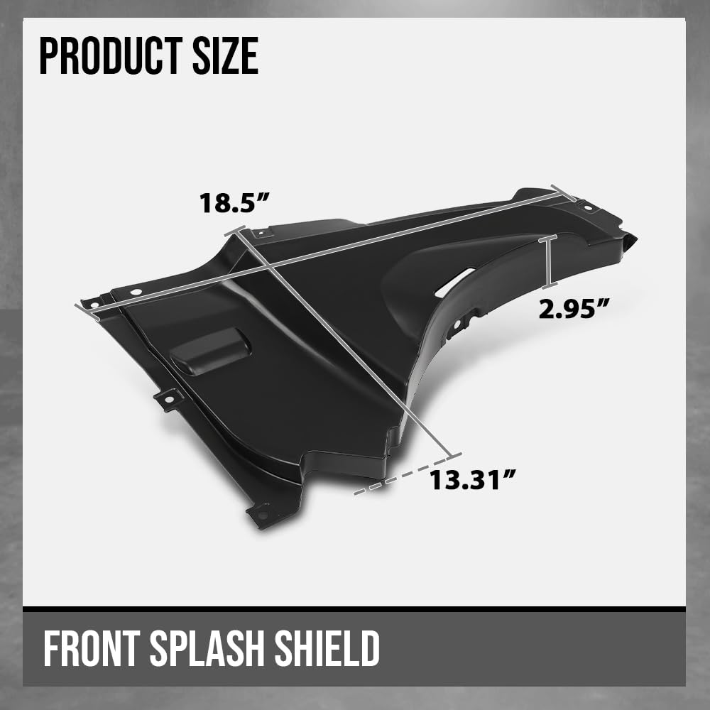 G-PLUS Splash Shield Pair Front Left & Right Fit BMW 320i/320i xDrive Base 2013-2018 51718055020, 51718055019 Black