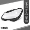 G-PLUS Headlight Lens Cover Compatible with Benz W212 E-Class E350 E550 2014 2015 2016 A2129063303, 2129063303 Left Side Front Headlamp Lens Cover Clear