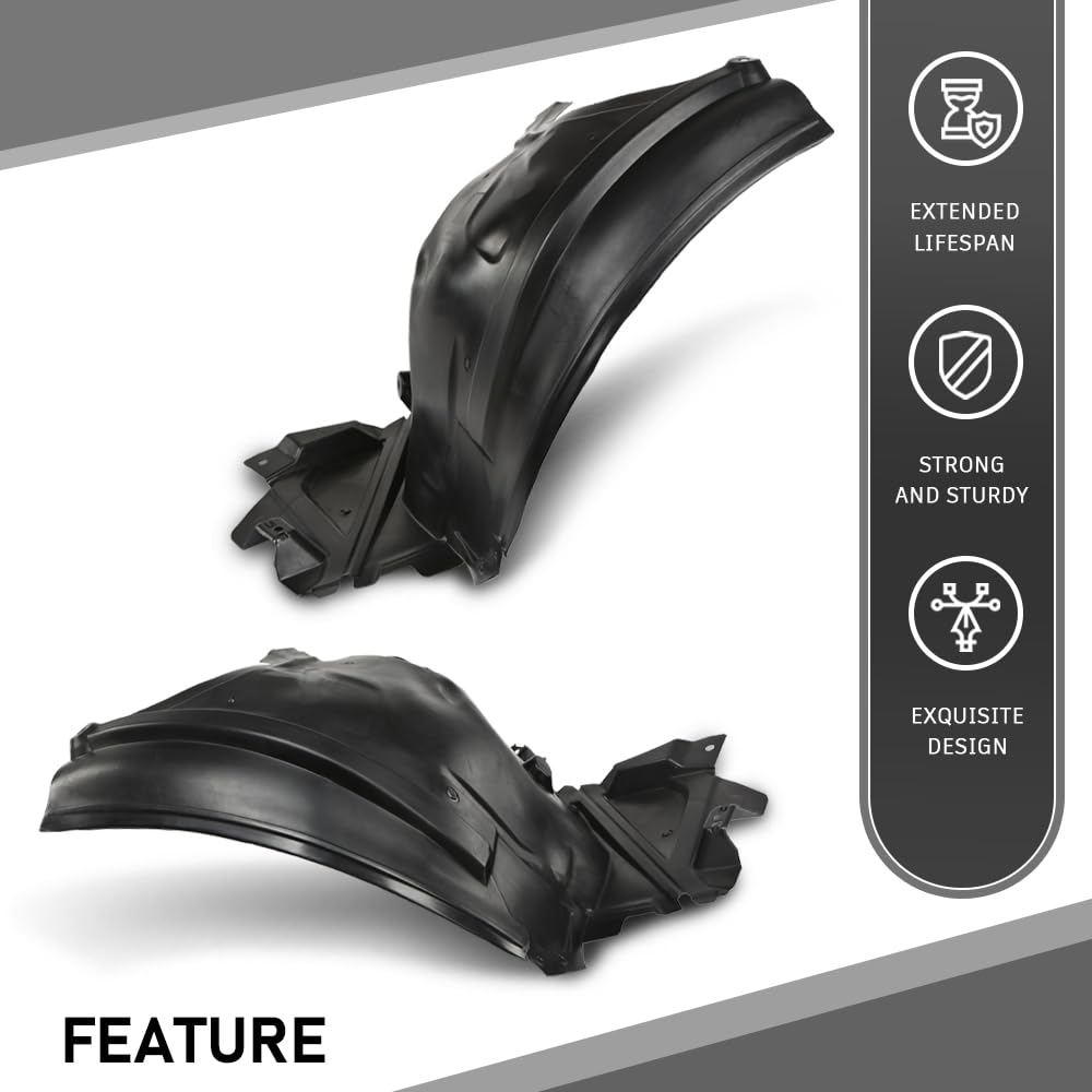 G-PLUS Fender Liner Front Left & Right Side Set Fit Benz E250 (submodel: Bluetec, Bluetec 4Matic) 2014-2016,Fit Benz E300 4Matic 2012-2013, 2015,Fit Benz E350 4Matic 4-Door, Wagon 2011-2014