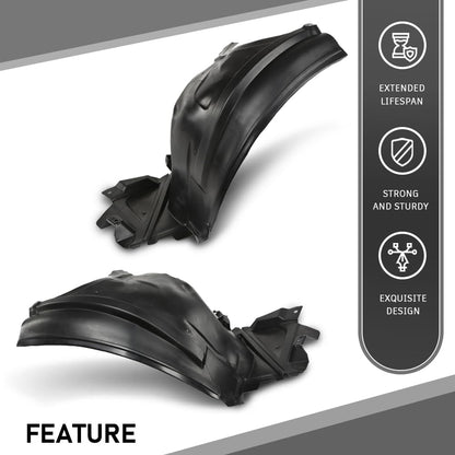 G-PLUS Fender Liner Front Left & Right Side Set Fit Benz E250 (submodel: Bluetec, Bluetec 4Matic) 2014-2016,Fit Benz E300 4Matic 2012-2013, 2015,Fit Benz E350 4Matic 4-Door, Wagon 2011-2014