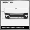 G-PLUS Front Upper Bumper Cover Compatible with Jeep Compass 2017 2018 2019 2020 2021, Fit Models Without Upland Appearance Package, 68351154AA, CH1014124, Black