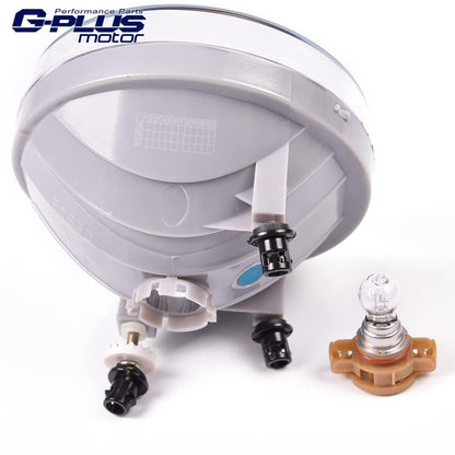G-PLUS Fog Lights w/Bulbs Compatible With 07-14 GMC Sierra 1500/2500 / 3500 N, Front Bumper Driving Lamps,Clear lens Chrome Housing