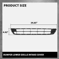 G-PLUS Front Bumper Lower Grille for Subaru Impreza 2017-2019 Intake Cover Additional Angle