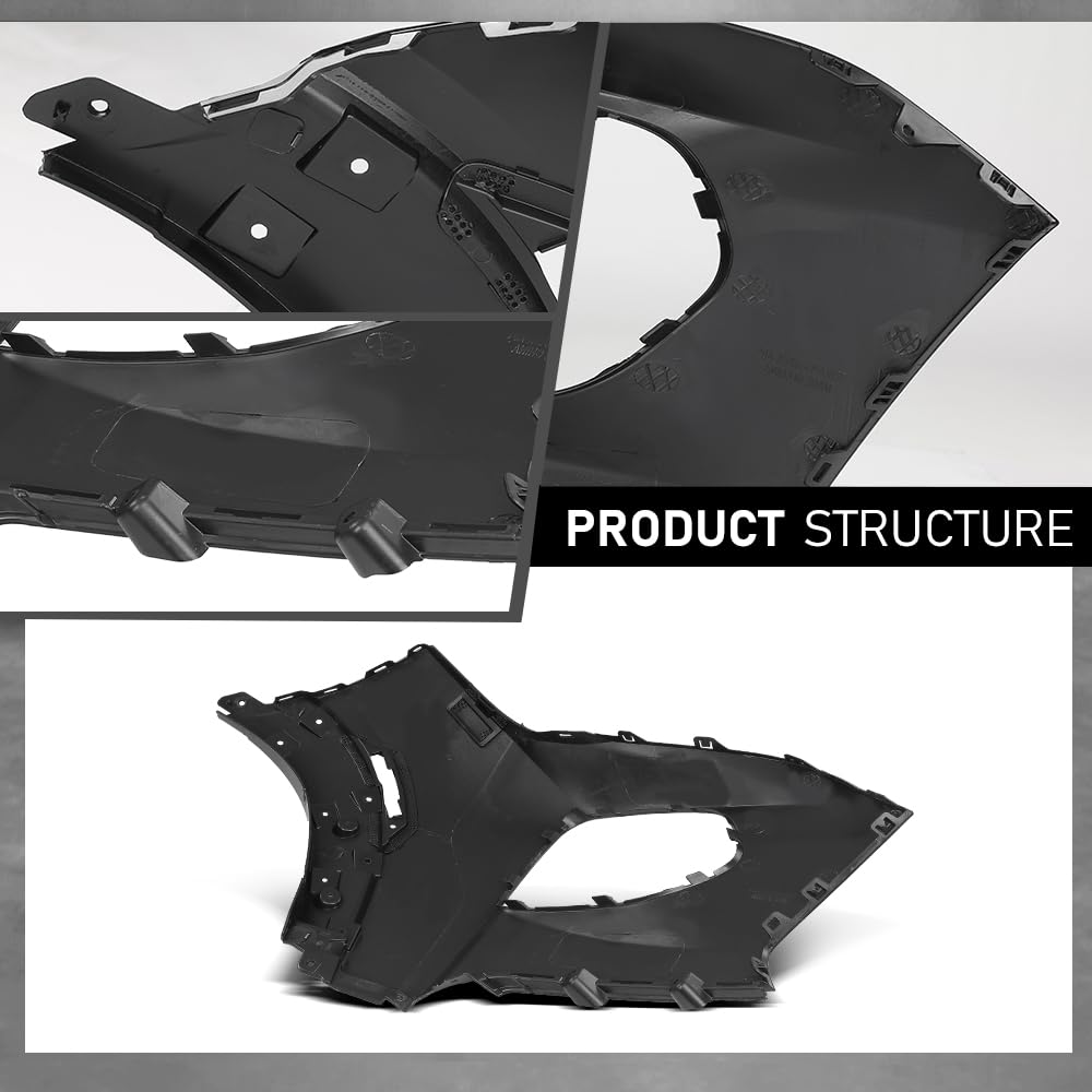 G-PLUS Front Bumper Cover Driver Left and Right Side Compatible with Chevy Trailblazer 2021-2022 NOT Fit RS Model 42749518, 42749517, 42772013, 42772012 Black