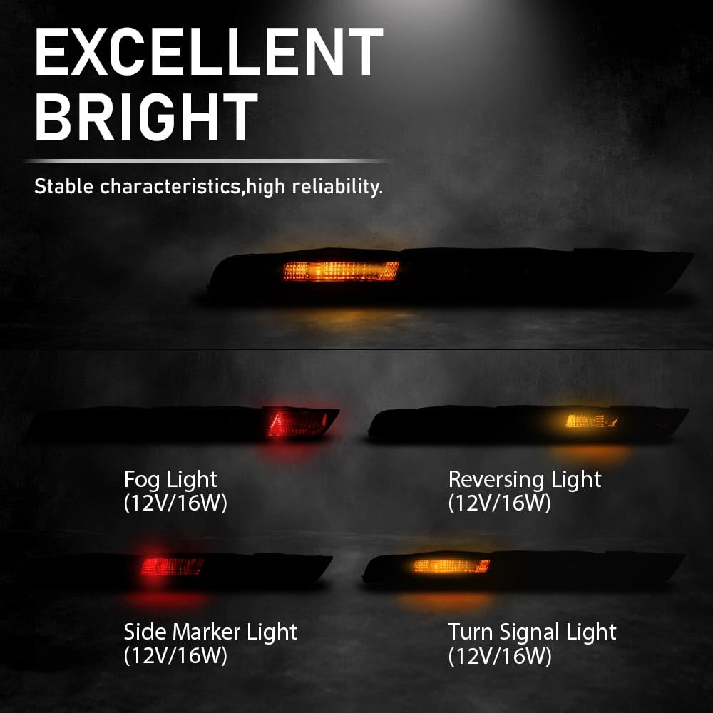 G-PLUS Tail Light Left Rear Brake Lamps, Compatible with Audi Q3 2016-2018, Driver Side, 8UD945096B, 8UD945095B, 8UD 945 096 B, 8UD 945 095 B