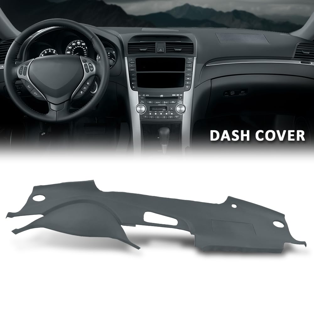 G-PLUS TPE Molded Dashboard Dash Cover Compatible with Honda Acura TL 2004 2005 2006 2007 2008 Dash Board Cover (Gray)