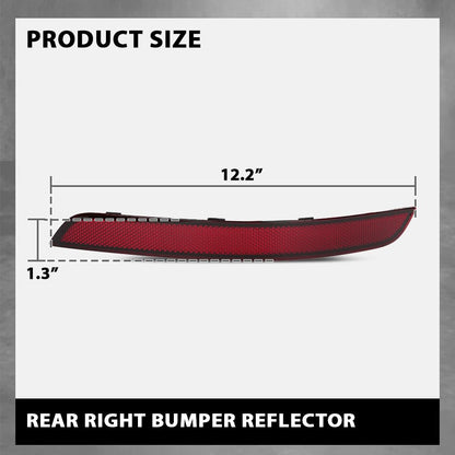 G-PLUS Rear Right Bumper Reflector, Compatible with Benz GLK-Class W204/X204 GLK200 GLK250 GLK260 GLK280 GLK300 GLK350 GLK500 2013-2015, Passenger Side, 2048200474, A2048200474