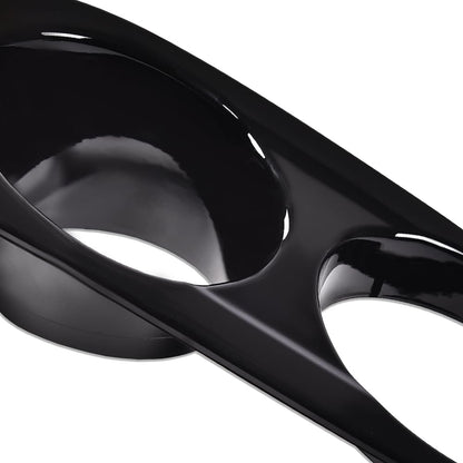 G-PLUS Front Bumper Fog Light Frames Compatible With BMW 3 Series E46, Bumper Fog Lamp Cover Pair LH & RH (Bright Black) Fog Lamp Accessories
