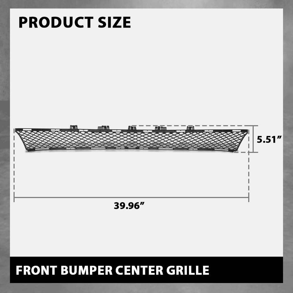 G-PLUS Bumper Grille Front Center Fit Benz E300 E350 E400 E450 (submodel: 4Matic, Base) 2017-2020 For Models With Luxury Package, Center, Sedan 2138850622