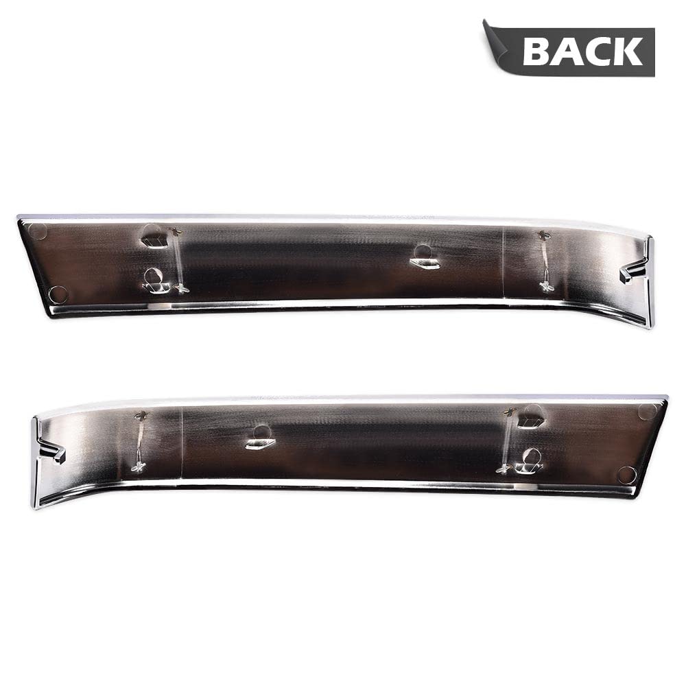 G-PLUS Chrome Grille Molding Trim Compatible With Chevy Silverado 1500 Classic HD 2500 3500 2003-2007 LH & RH Grill Trims Set 10397972, GM1213105, 10397973, GM1212105
