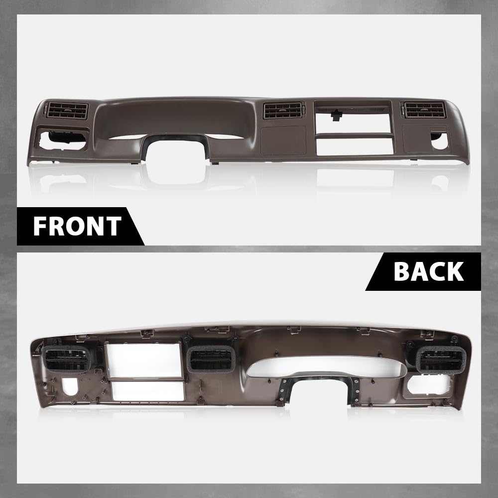 G-PLUS Dash Bezel Radio Cluster Trim Panel W/o Hole Compatible with Ford F250 F350 Super Duty 1999-2004 Brown