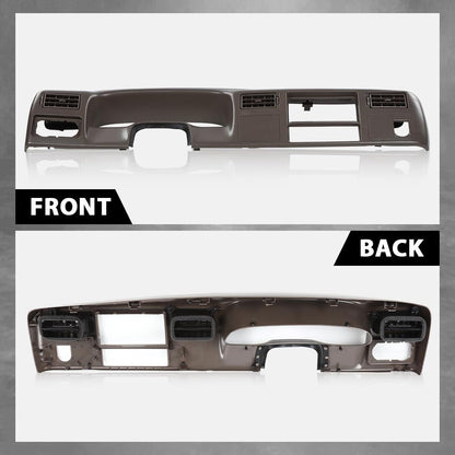 G-PLUS Dash Bezel Radio Cluster Trim Panel W/o Hole Compatible with Ford F250 F350 Super Duty 1999-2004 Brown