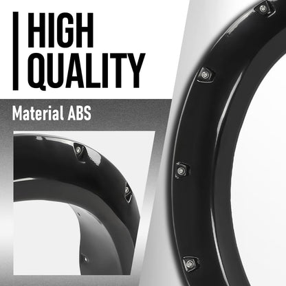 G-PLUS Fender Flares Compatible with Ford Ranger 1993-2011, Fit 6' and 7' Styleside Beds Only, Not Fit FX4 Submodels Black, Smooth Riveted Style