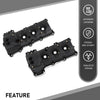 G-PLUS Engine Valve Cover Set Compatible with Ford Edge 2011-2018 Fit Ford F150 Mustang 2011-2017 w/o Cam Sensor Port Hole, Non-Turbo Black