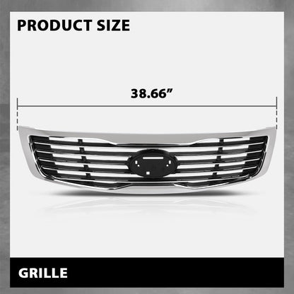 G-PLUS Front Grille W/Chrome Trim, Compatible with Kia Magentis (submodel: LX, LX Premium, SX)/ Optima (submodel: EX, LX, SX) 2009-2010, 863502G500, KI1200136