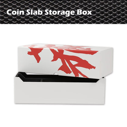 G-PLUS Coin Slabs Storage Box Compatible with PCGS, NGC, ANACS, EVERSLAB, QUICKSLAB for 50 Certified Coins Holders White
