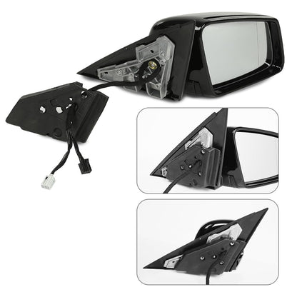 G-PLUS Rear View Mirror Driver and Passenger Side Compatible with Benz C Class W204 C200 C180 C300 2008-2013/Not Fit the Coupe 2048106376 2048106476 Glossy Black