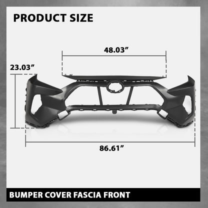 G-PLUS Front Bumper Cover Compatible with Toyota RAV4 2019-2024 521194A916, TO1000451