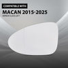 G-PLUS Driver Left Side Mirror Glass Compatible with Porsche Macan 2015 2016 2017 2018 2019 2020 2021 95B857521H, 95B-857-521-G White