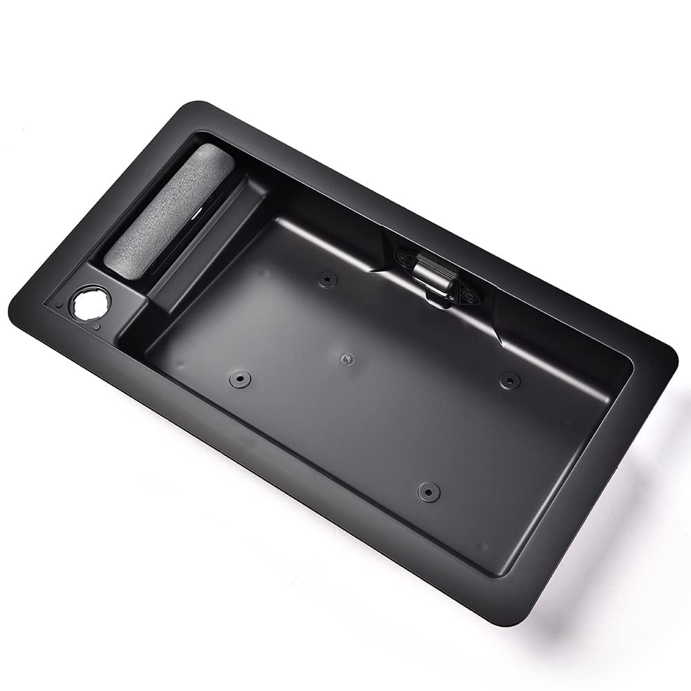 G-PLUS Rear Cargo Door Handle & License Plate Tag Bracket Compatible with Ford Van E150 E250 E350 6C2Z-15434A20-AA, FO1820100