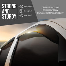 G-PLUS Window Vent Visor for Toyota 4Runner 2010-2024 Smoky Rain Guards Additional Angle