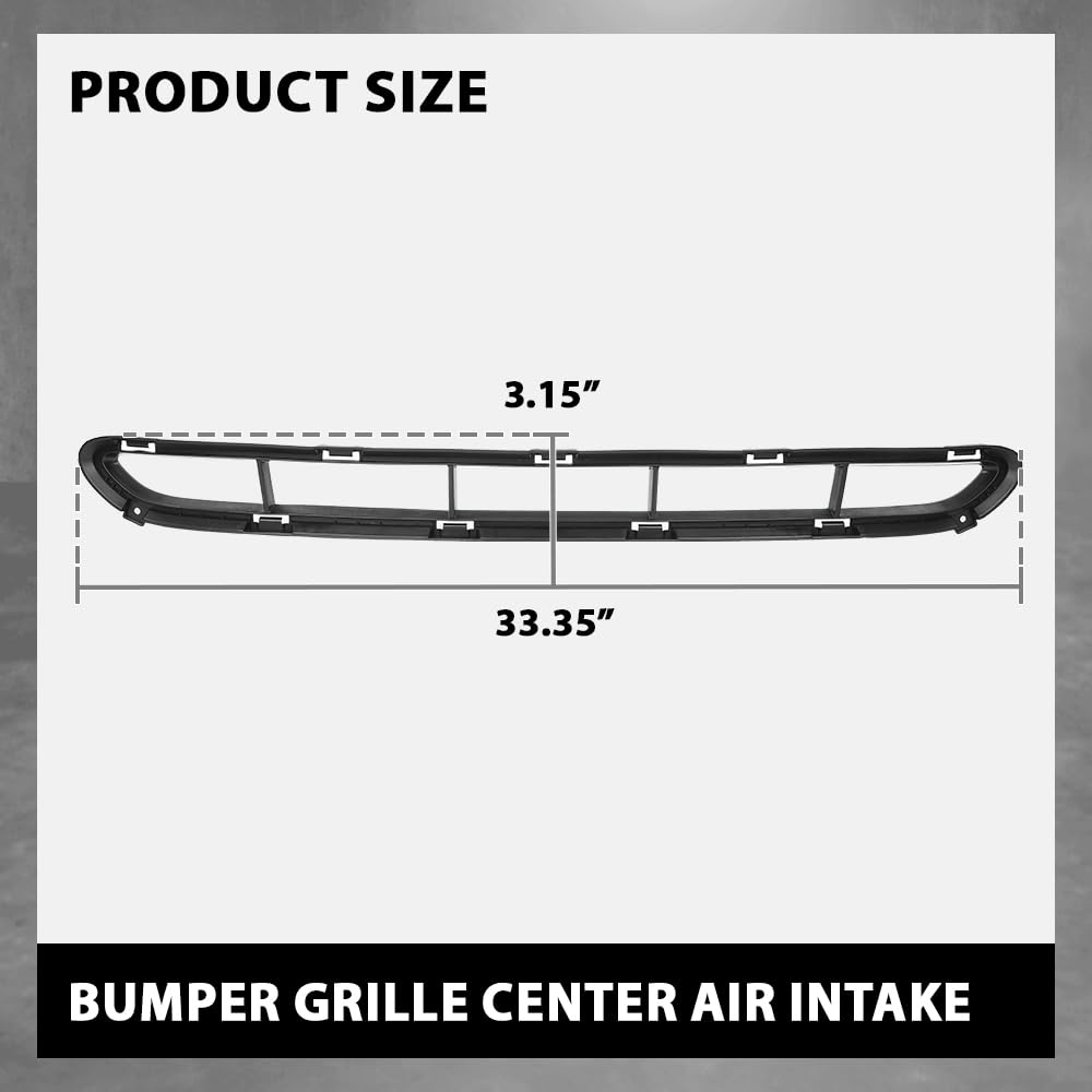 G-PLUS Front Bumper Grille, Compatible with Kia Sorento 2014-2015, Center Air Intake, 865221U500, 865222P500, 86522-1U500