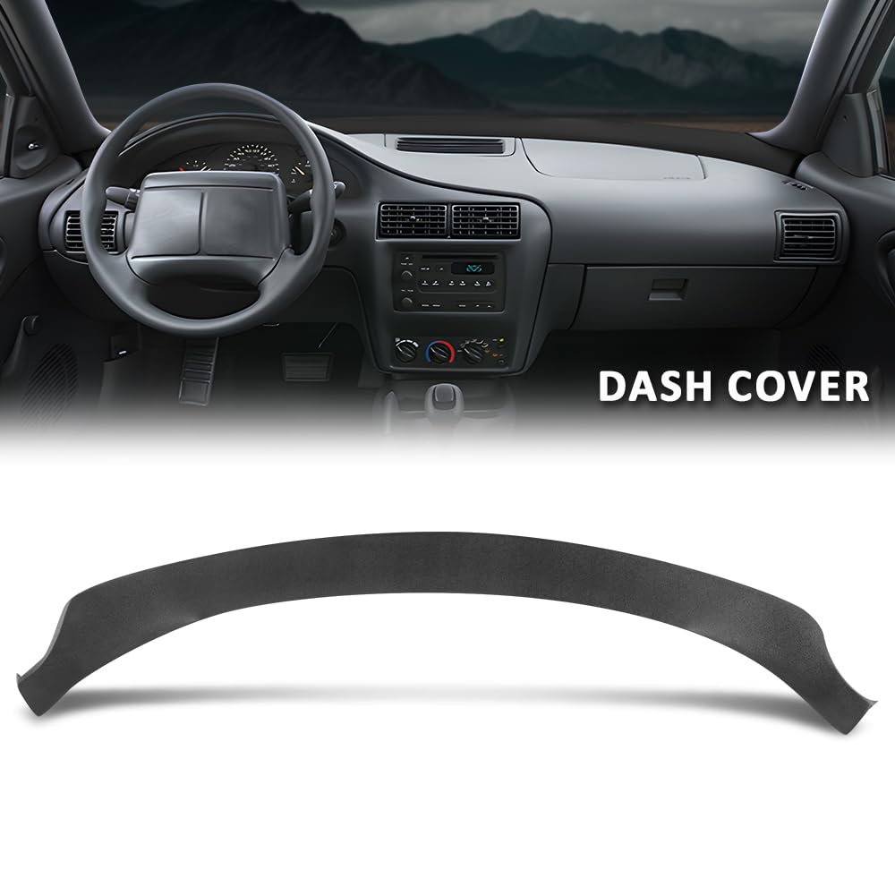 G-PLUS TPE Molded Dash Cover Cap Black Compatible with Chevy Cavalier 1995 1996 1997 1998 1999 2000 2001 2002 2003 2004 2005