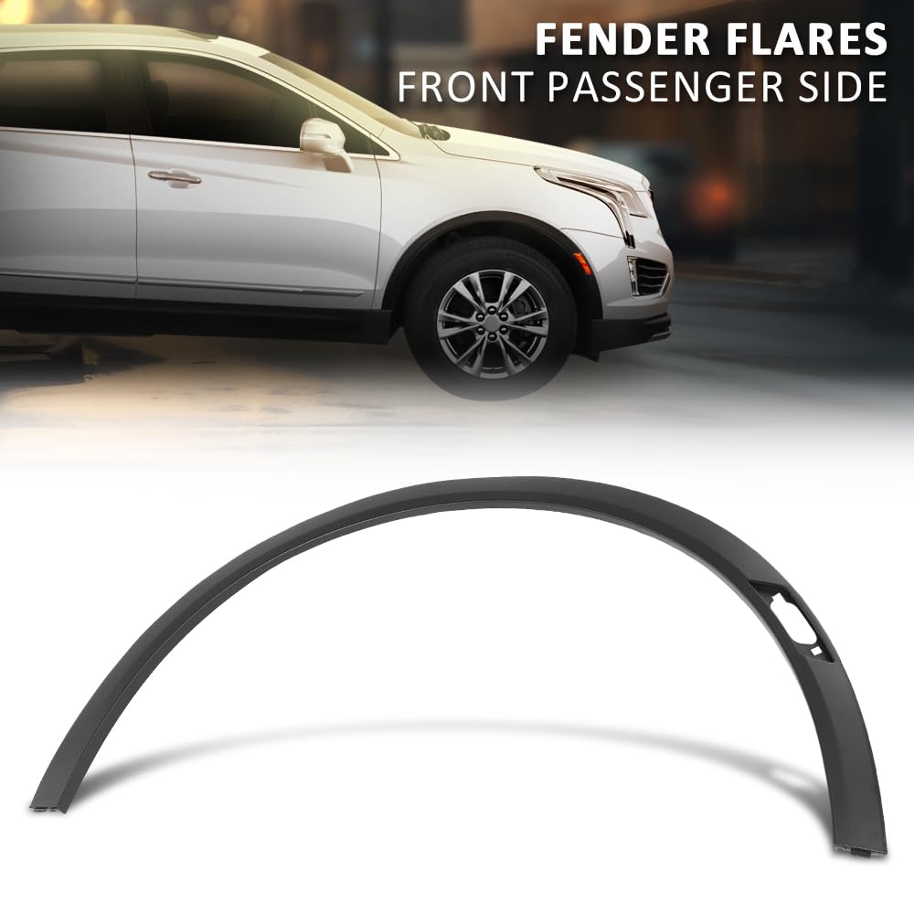 G-PLUS Fender Flares Front Passenger Right Side Compatible with Cadillac XT5 2017-2024 84096070, GM1291263 Black