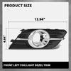 G-PLUS Front Right Passenger Side Bumper Fog Light Bezel Trim Compatible with Buick Encore 2013 2014 2015 2016 GM1038173, 95470237 Chrome Black