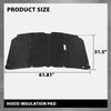 G-PLUS Hood Insulation Pad Heat Shield w/Clips Compatible with Ford F250 F350 F450 Super Duty 1999-2007/Fit Ford Excursion 2000-2007 Black Heat Blanket